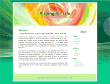 Tablet Screenshot of playingforlife.com